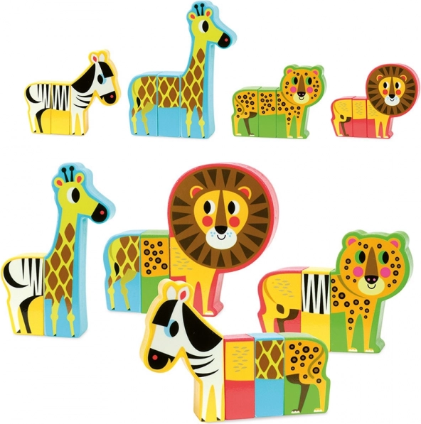 Vilac wooden magnetic puzzle Happy Safari