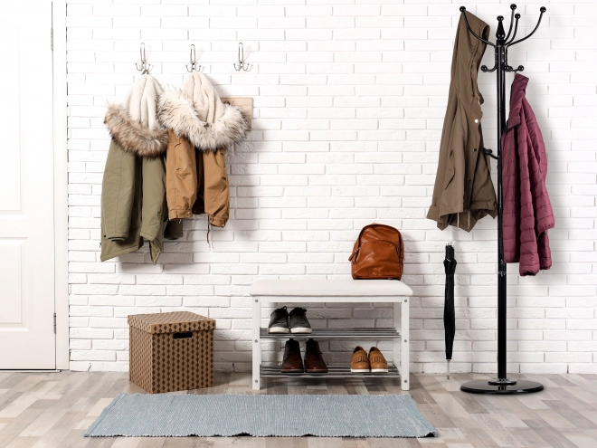 ModernHome Black Standing Coat Rack
