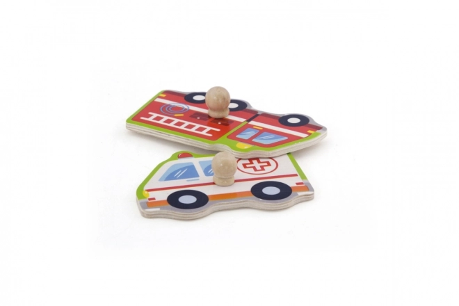 Wooden Puzzle with Sounds - Transport Vehicles