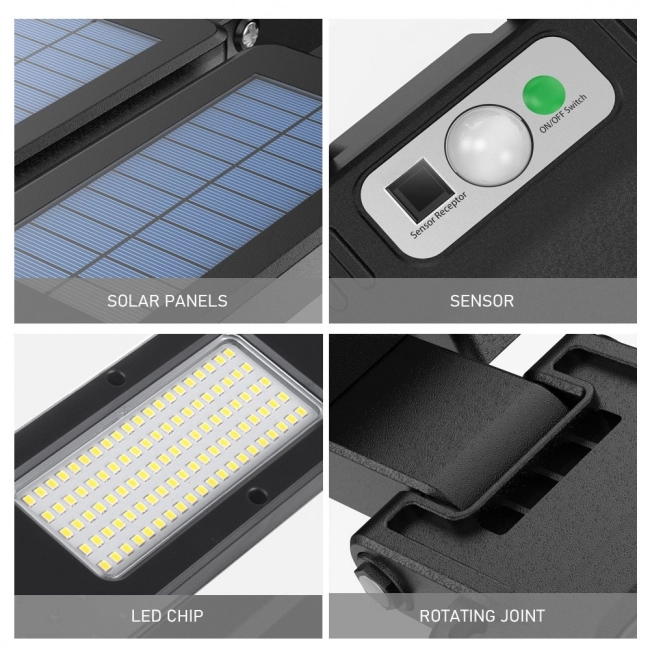 Solar led street light with sensor and remote