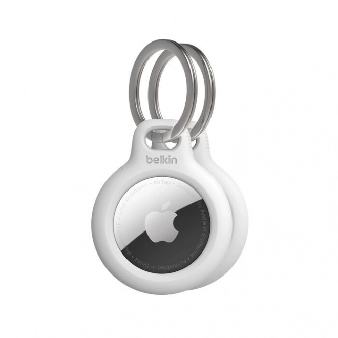 Secure Holder Keychain for AirTag - 2 pcs White