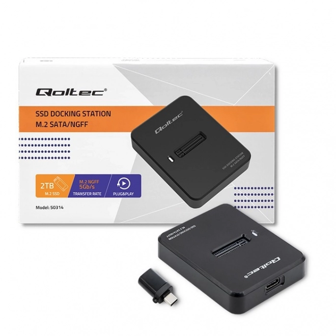 Qoltec SSD M.2 Docking Station USB 3.1