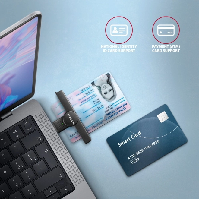 Axagon lettore di schede tascabile USB-A