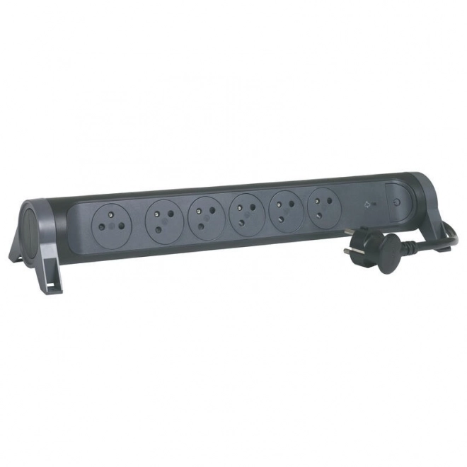Black Power Strip with 6 Outlets
