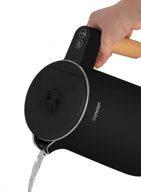 Bollitore elettrico doppia parete 1,5L nero
