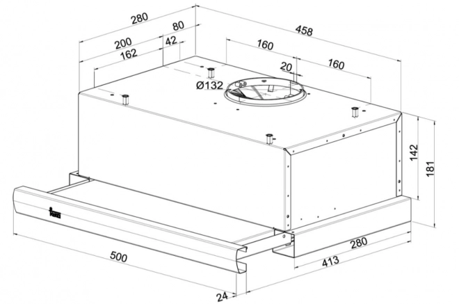 Gronda telescopica TL1-52