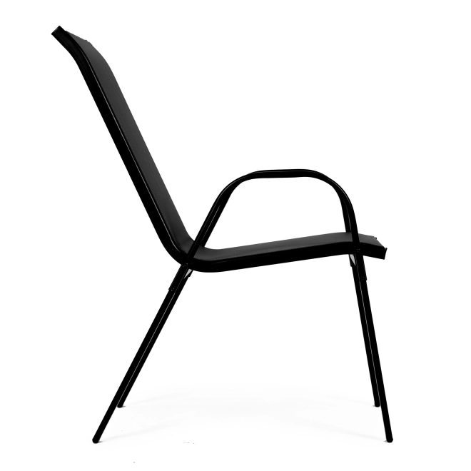 Set of Garden Chairs for Patio or Balcony Black by MultiGarden