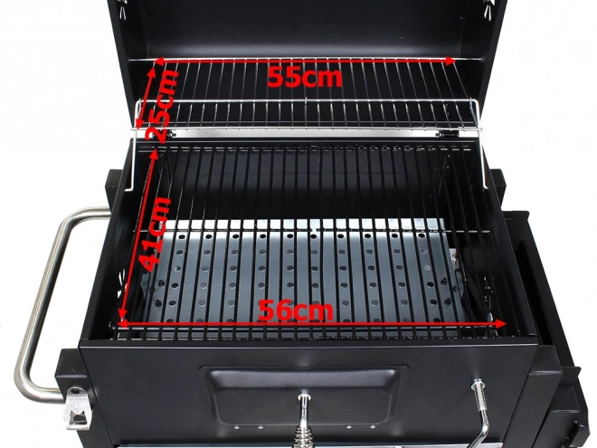 Garden Charcoal Grill with Two Grates and Thermometer