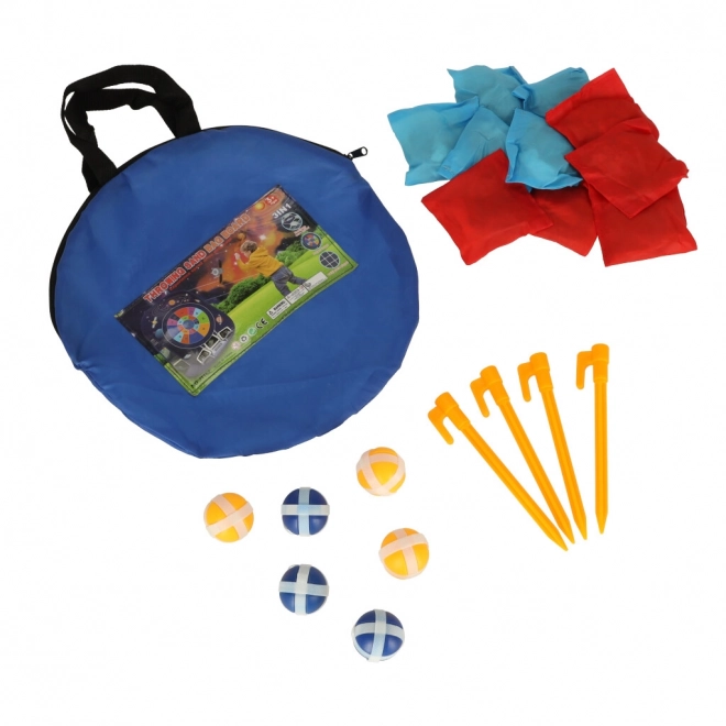 Throwing Game with Velcro Balls and Bags Set