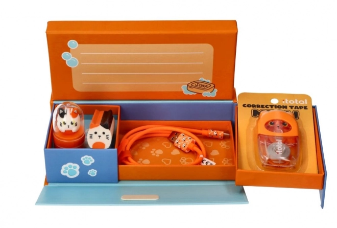 USB-C Cable with Orange Cat