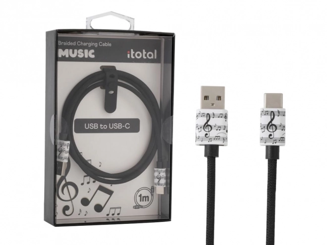 USB-C cable with music motif