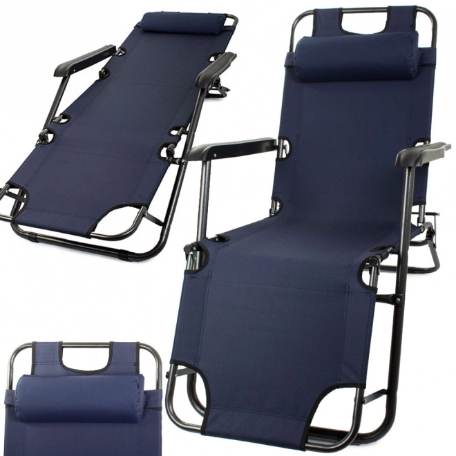 Garden beach folding lounger