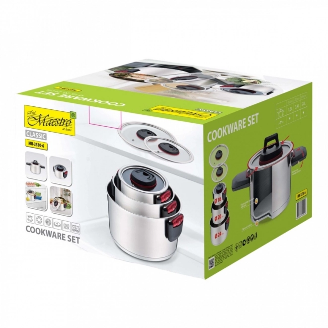 Maestro Cookware Set with Foldable Handles