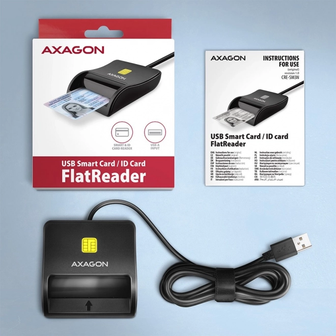 Lettore di carte ID USB con cavo da 1,3m