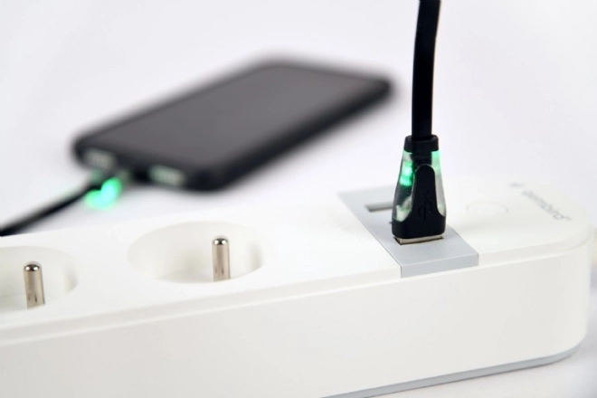 Smart Power Strip with Tuya, USB Charging, White