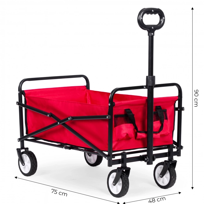 Folding Garden Cart Red 48x90 cm MultiGarden