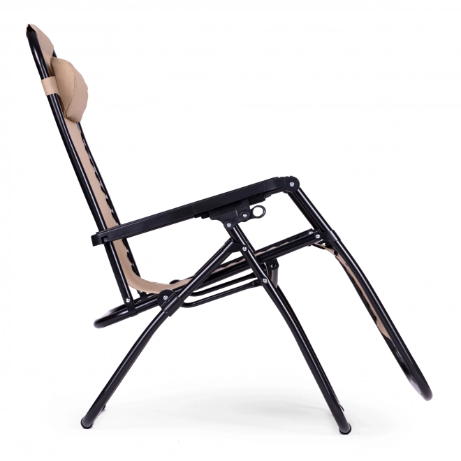 Garden chair with adjustable backrest - beige ZERO GRAVITY ModernHome