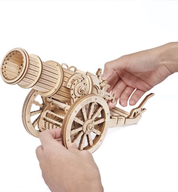 Puzzle 3D di legno Robotime Rokr Cannone d'Assedio Medievale