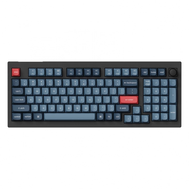 Wireless Mechanical Keyboard Keychron V5 Max QMK/VIA RGB Knob Red Switch Black