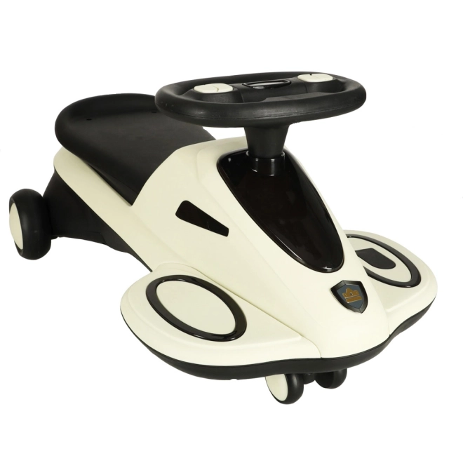 Children's ride-on with light-up wheels and music – White