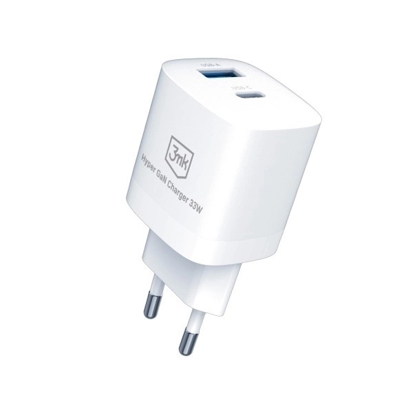 Compact 33W GaN Wall Charger with USB-C and USB-A