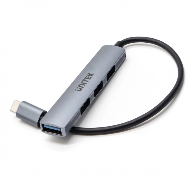 Aluminum USB-C Hub with 1 USB 3.0 and 3 USB 2.0 Ports