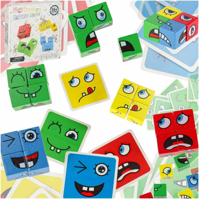 Jeu logique Montessori cubes changeant de visages – émotions