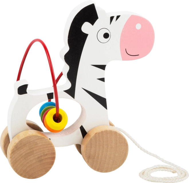 Zebra trainabile con percorso di perline