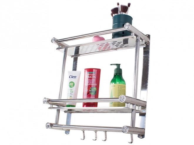 Organizer bagno sospeso con 2 ripiani