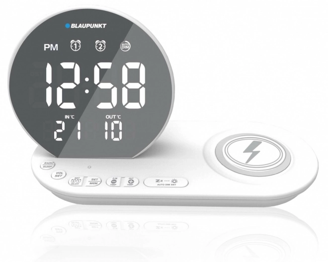 Wireless Charging FM Alarm Clock with Temperature Display