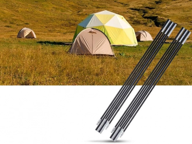 Palo per tenda pieghevole 6 segmenti 8 mm 340 cm 2 confezioni
