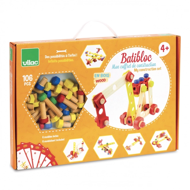 Vilac Wooden Construction Set Batibloc