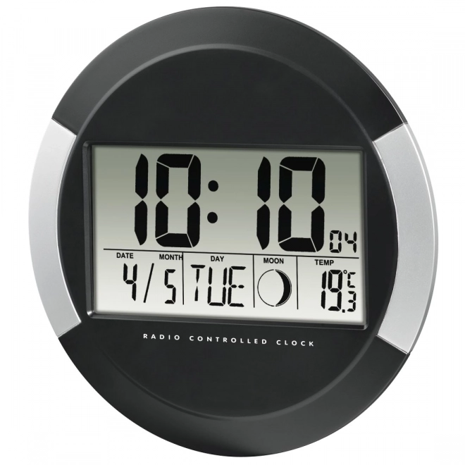 Digital wall clock with radio control