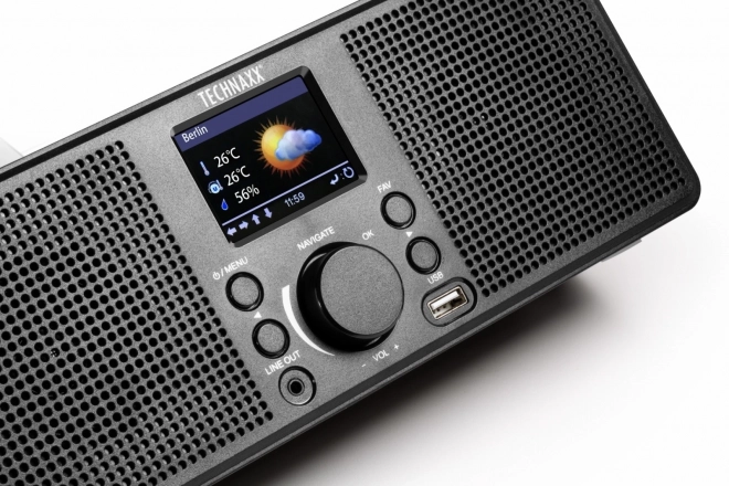 Internetni radio Technaxx z stereo zvočniki 2x2W in WiFi