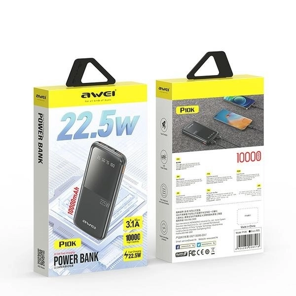 Powerbank with fast charging and 10000mAh capacity