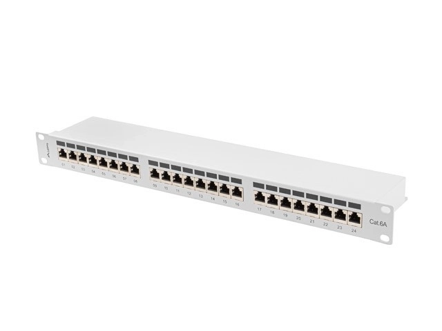24 Port Patch Panel 1U Gray
