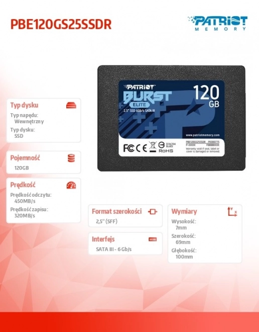 Patriot Burst Elite 120GB SSD