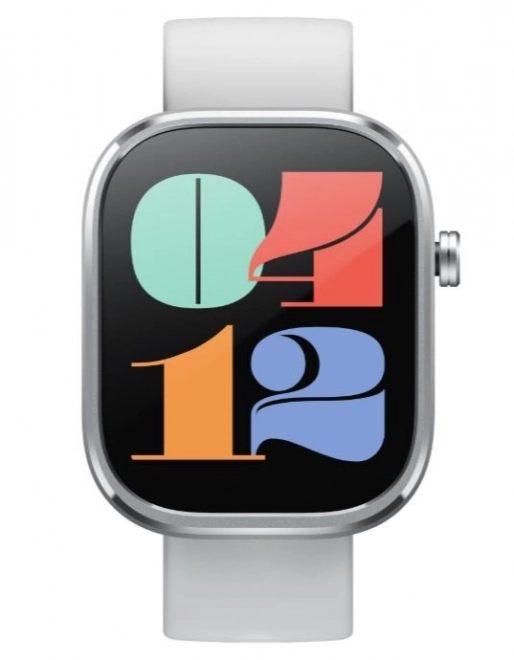 Smartwatch silver with health monitoring features