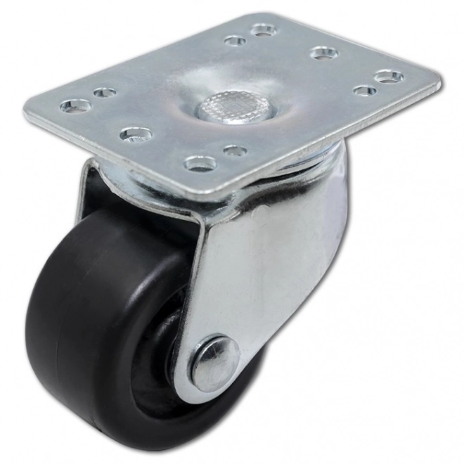 Set of wheel casters without brakes for rack cabinets