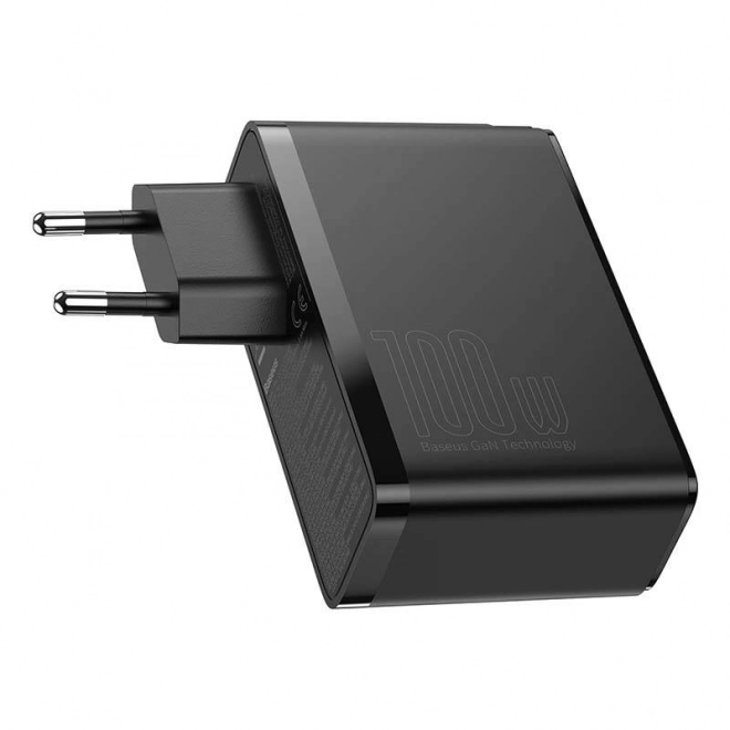Cestovní nabíječka Baseus GaN2 Pro Quick 2x USB 2x USB-C, 100W, EU – černá