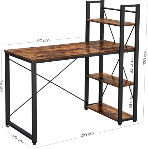 Comfortable dimensions of 120 × 60 cm and adjustable feet