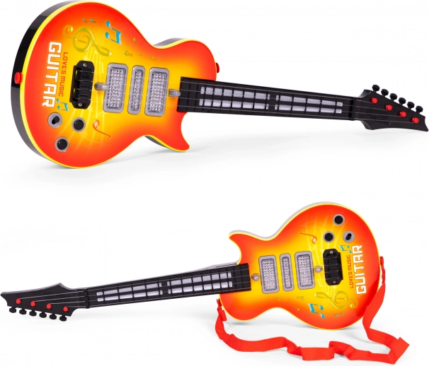 Detská rocková gitara s LED svetlami a infra senzorom