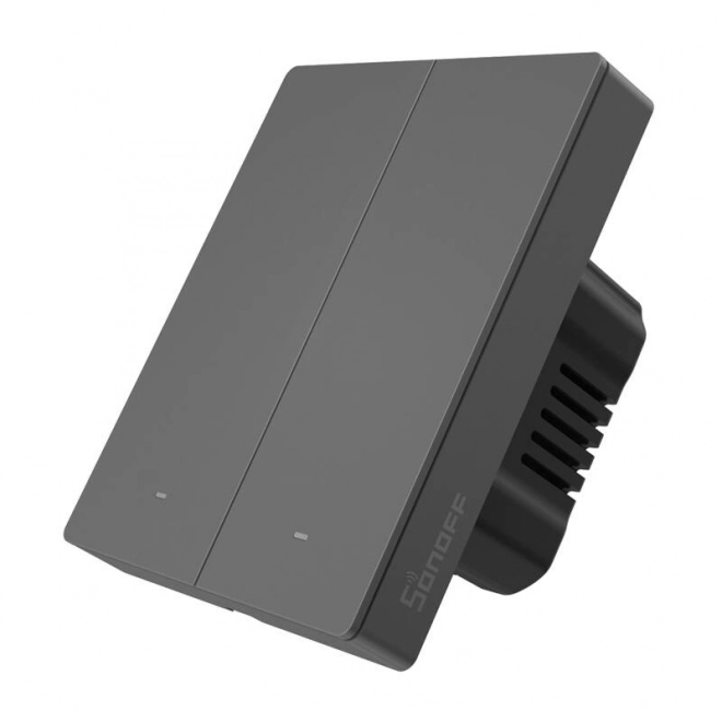 Smart wifi wall switch dual-channel graphite