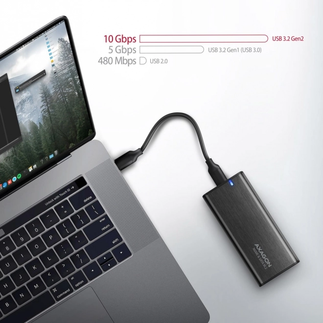 Axagon Aluminum External SSD Enclosure USB-C 3.2