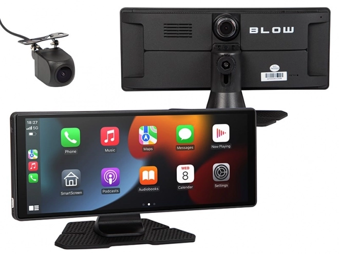 Wireless Multimedia Station Carplay 5.0 with Dash Cam and Reverse Camera