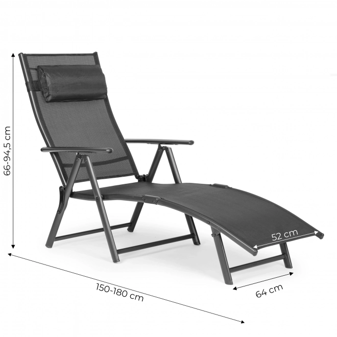 Foldable Beach Garden Lounger with Adjustable Backrest by MultiGarden