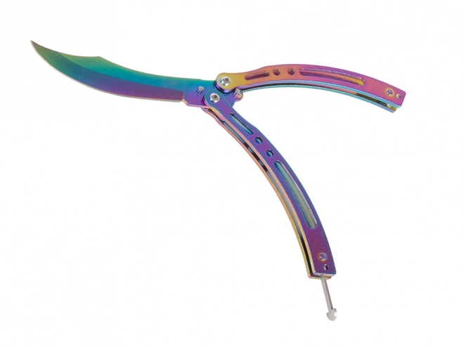 Butterfly Knife with Iridescent Finish