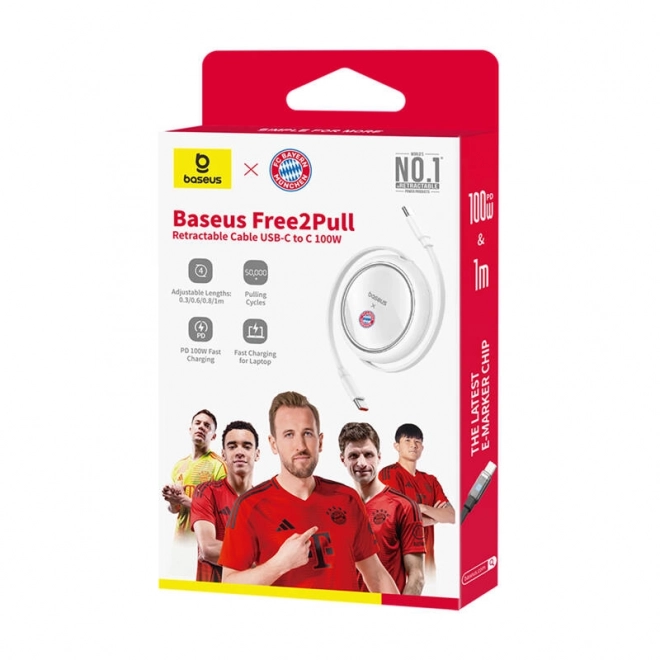 Baseus Bayern Edition White USB-C to USB-C 100W Charging Cable