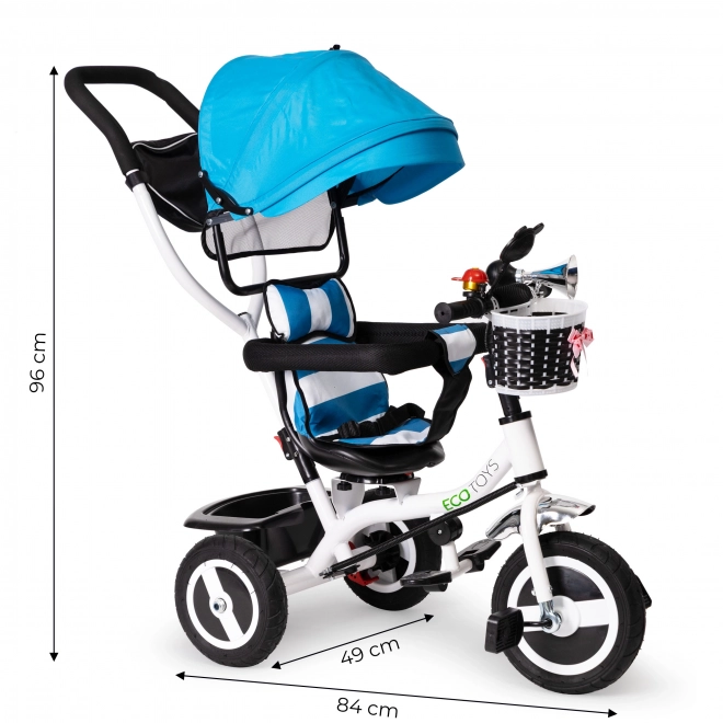 Ecotoys Tricycle with Rotating Blue Roof