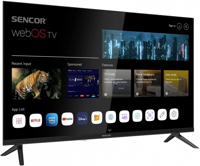Modern webOS interface